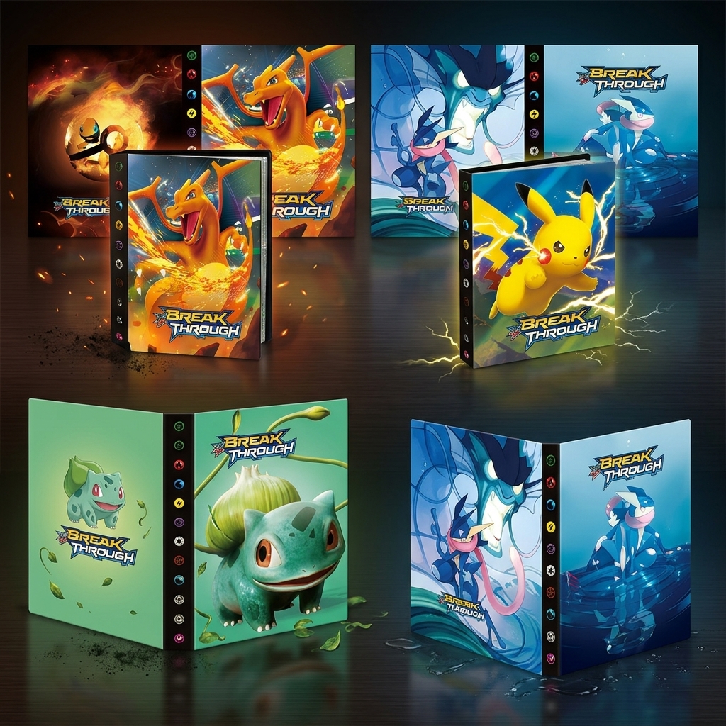Trading Card Binder - Bandai Pokemon 4 Grid Card Album