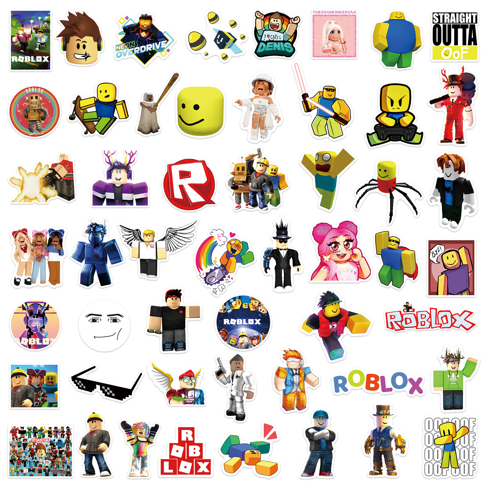 50pcs Roblox Unique Waterproof - Vinyl Figure Blank review and price
