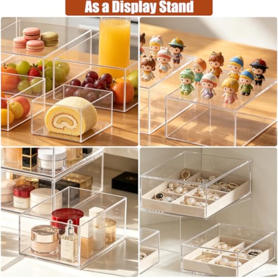 6Pcs Clear Acrylic Risers Disp - Display Risers Set review and price