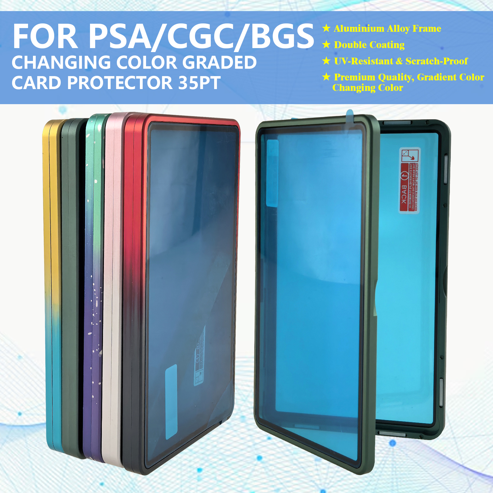 Gradient Color Aluminum Alloy  - Graded Card Display review and price