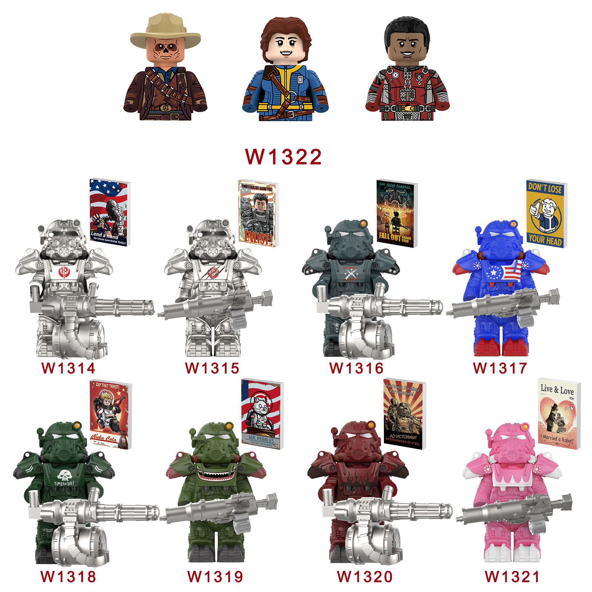New BoS Game T60 Power Armor A - Lego Minifigure Holder review and price