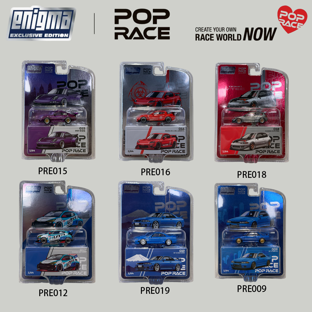 POP RACE 1:64 Blister Pack Set - Die Cast Car 1 64 review and price