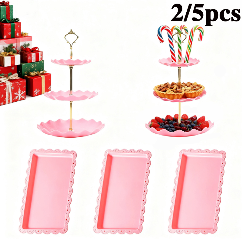 2/5pcs luxury pink cake rack d - Display Risers Set review and price
