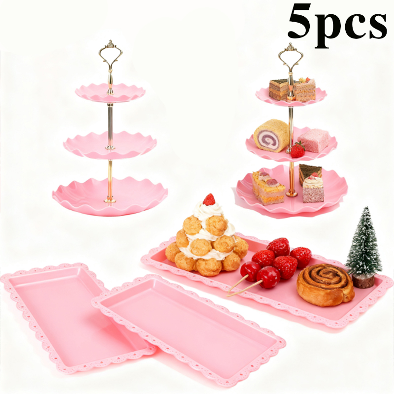 2/5pcs luxury pink cake rack d - Display Risers Set review and price