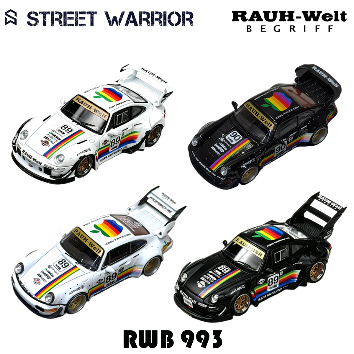 SW In Stock 1:64 RWB 993 Black - Die Cast Car 1 64 review and price